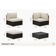 preview thumbnail 22 of 37, PURPLE LEAF GLFSF Outdoor sofas Black sofa with white seat for Yard Porch Deck Patio Conversation Sets