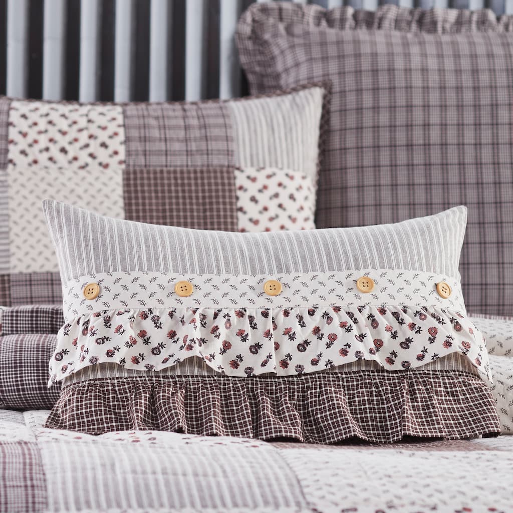 Florette Ruffled Pillow 14x22