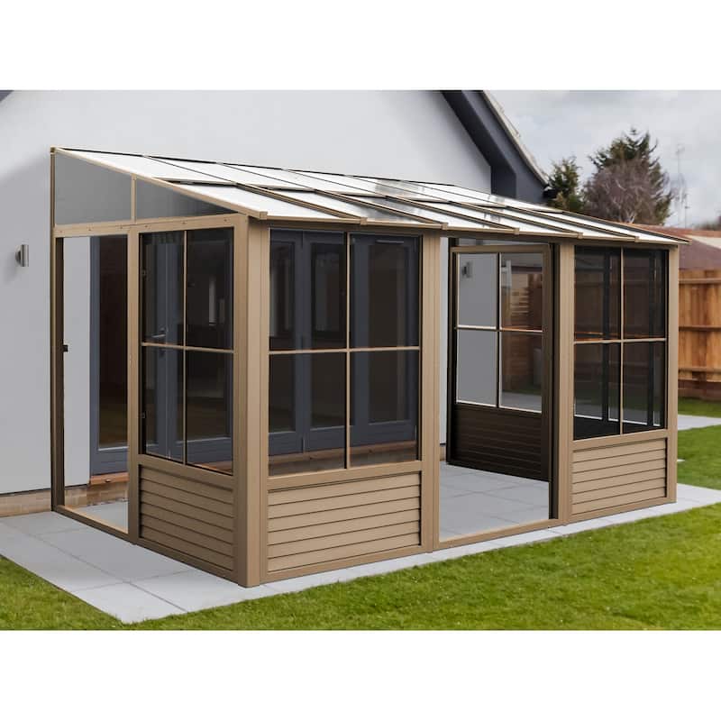 Florence - Wall Mounted Solarium 8x16 Polycarbonate roof