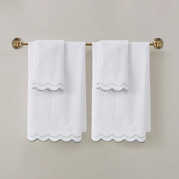 Peri Home Scallop 4-piece Bath and Hand Towel Set - Sage