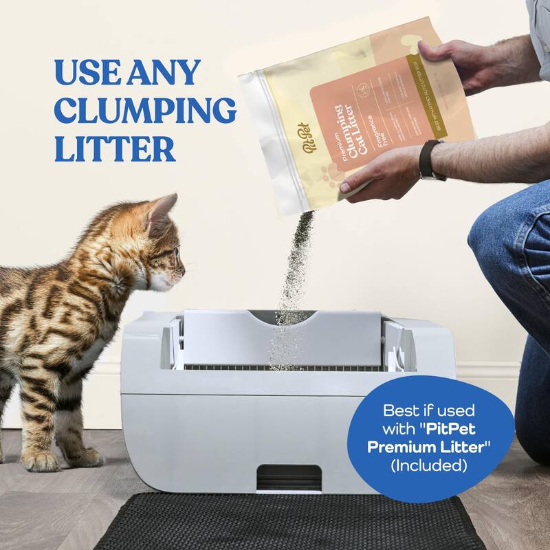 Anmytek Automatic Self Cleaning Cat Litter Box Smart Odor Control Battery Powered