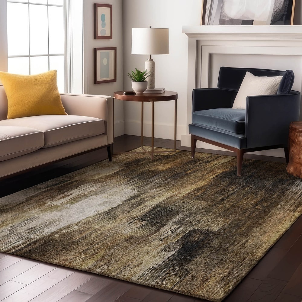 Premium Washable Super Soft Abstract Brushstrokes Mayfield Rug
