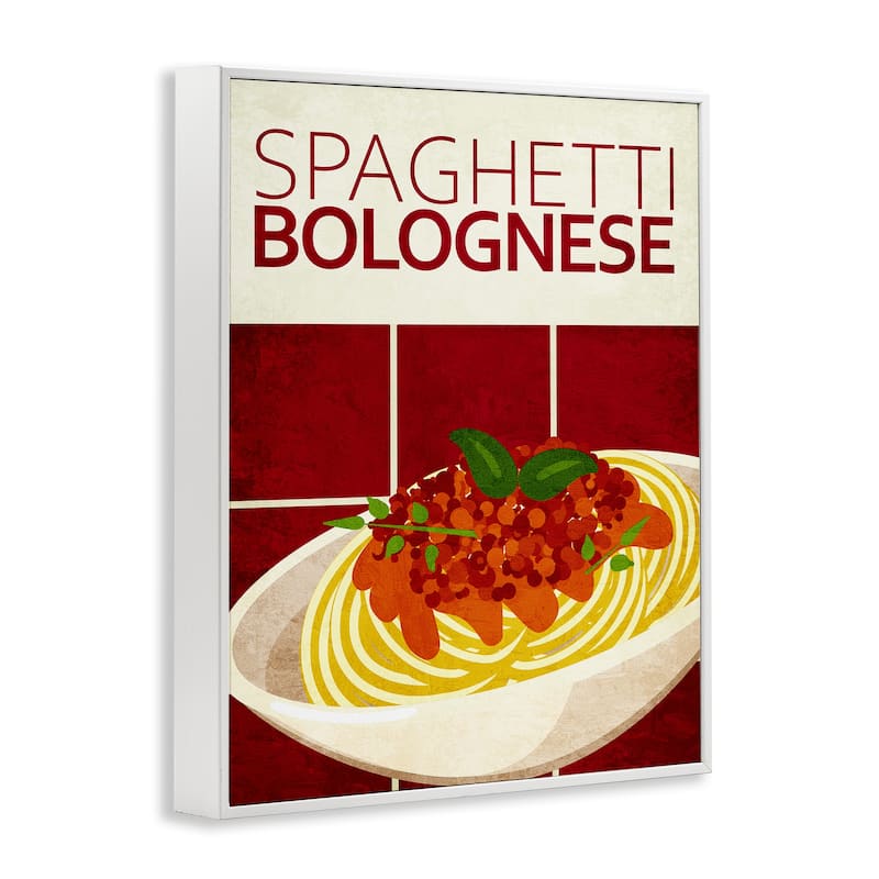 Stupell Spaghetti Classic Kitchen Framed Giclee Art Design By Kim Allen