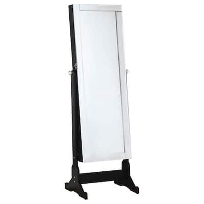 Cortez Cheval Mirror With Jewelry Storage Black - 20" x 15" x 57.5"