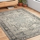 preview thumbnail 1 of 7, Alexander Home Armanda Modern Floral Indoor/ Outdoor Area Rug 10'6" x 13'9" - Grey/ Blue