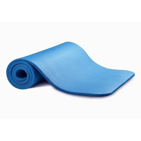 Thick Yoga and Pilates Exercise Mat With Carrying Strap