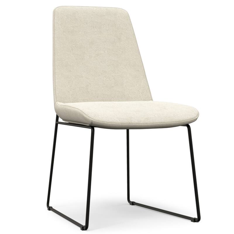 WYNDENHALL Salma Modern Dining Chair (Set of 2) in Linen Look Fabric - 22.6" D x 19.3" W x 32.7" H