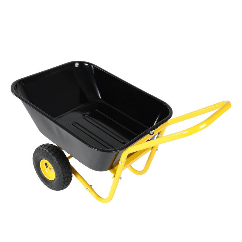 35L Large Capacity Two-Wheeled Trolley Cart for Gardening, Warehouse Handling, and Outdoor Activities, Non-Leak Design