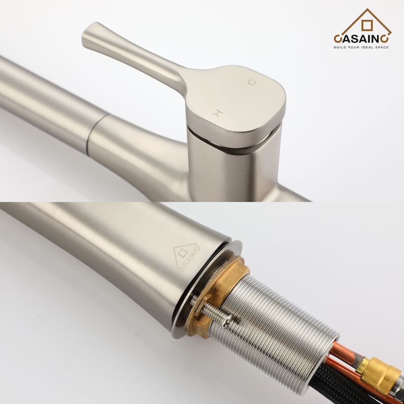 Stainless Steel Single Handle Pull Down Sprayer Kitchen Faucet