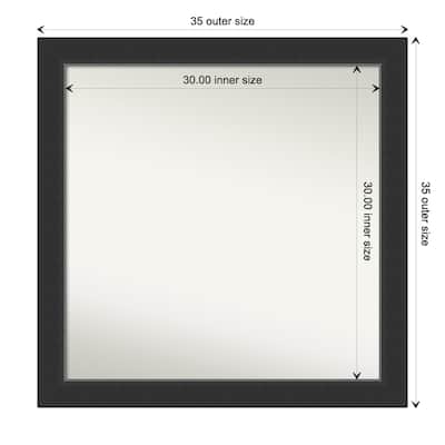 Corvino Black Framed Non-Beveled Custom Wall Mirror, Bathroom Vanity Mirror