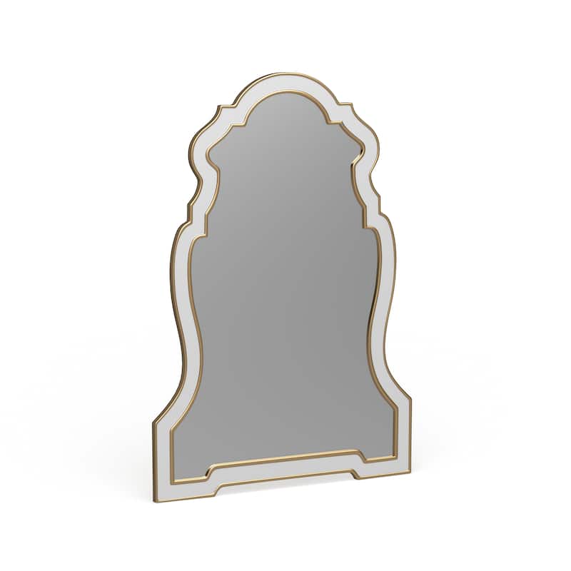 Allan Andrews Cleopatra White Resin Keyhole Wall Mirror - A/N - Size