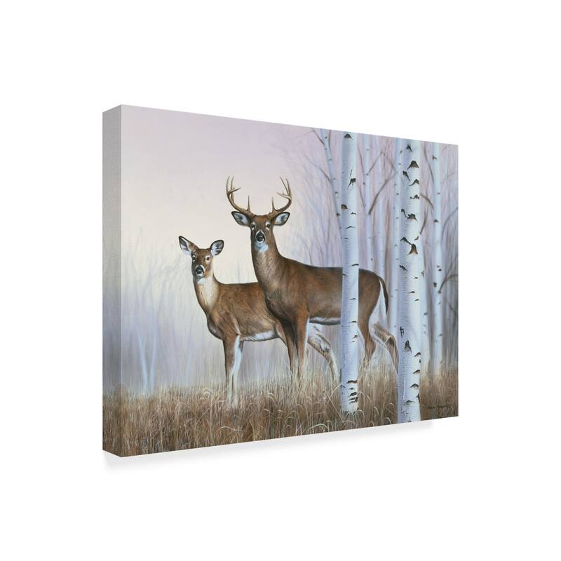 Rusty Frentner 'Deer In Birch Woods' Canvas Art