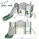 preview thumbnail 10 of 13, 9 in 1 Kids Slide Play Set Structure for Indoor-Outdoor Activity - 65.3''L x 68.9''W x 37.8''H