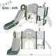 preview thumbnail 6 of 25, Kids Slide Playset Structure 9 in 1,Spaceship Set with Slide,Arch Tunnel,Ring Toss,Drawing Whiteboard,Basketball Hoop