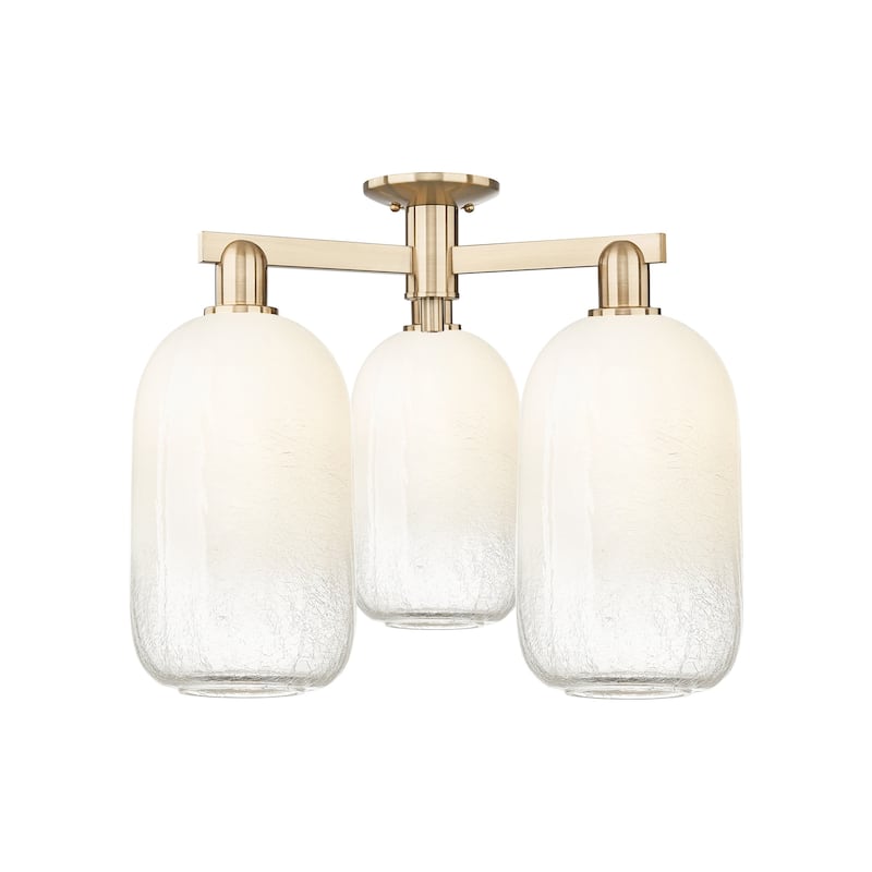 Innovations Lighting 716-3F-17-25 Brookhaven Cloche Semi-Flush - Champagne Bronze / Opal