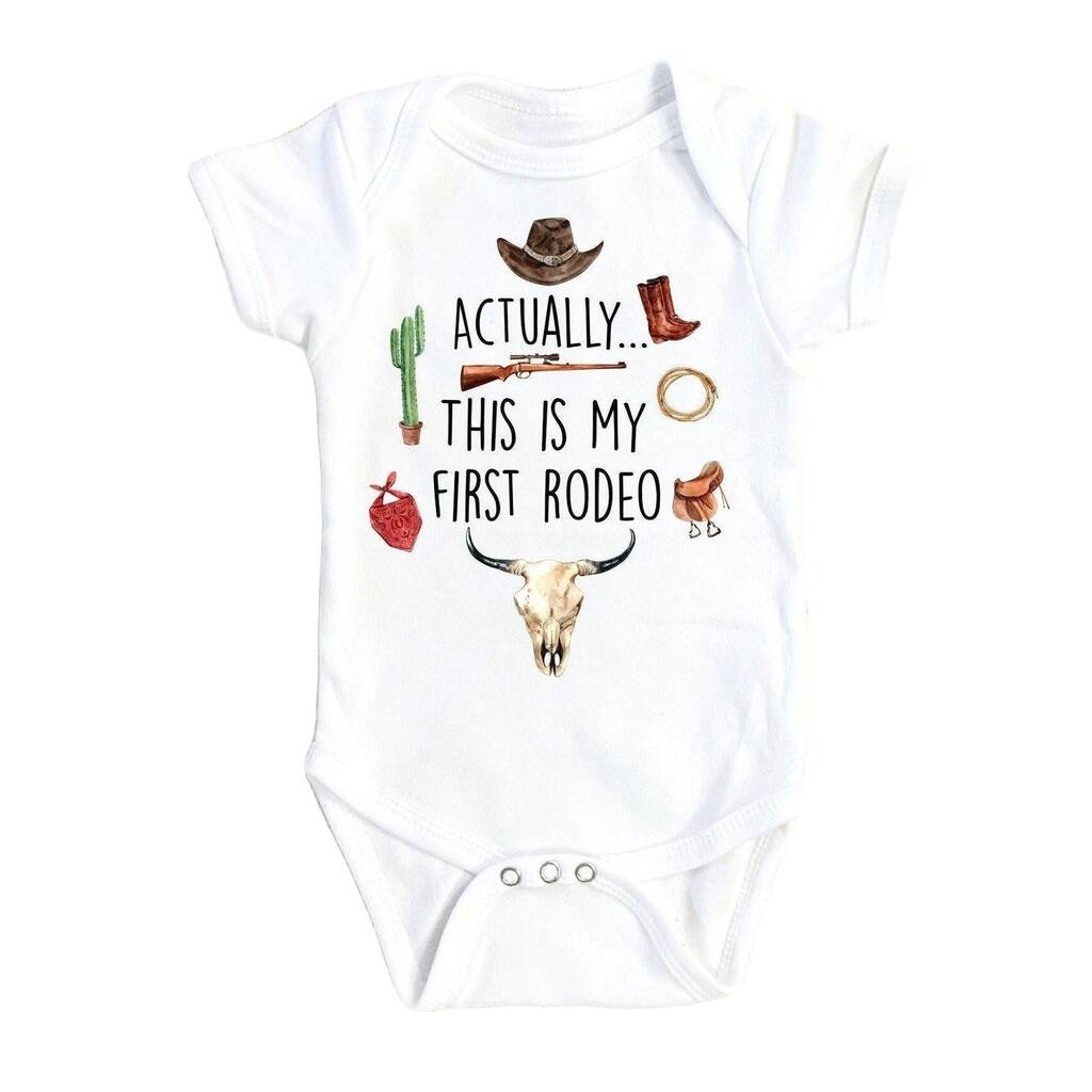 First Rodeo 2 - Baby Boy Girl Clothes Infant Bodysuit Funny Cute Newborn