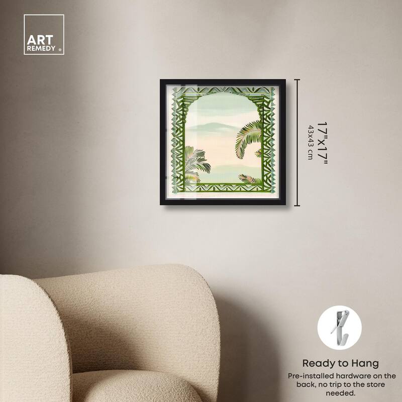 Palm View Vista Shadowbox by Art Remedy