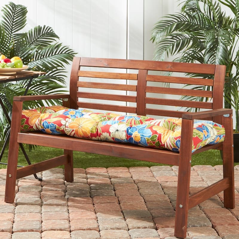 Aloha Floral Outdoor Bench Cushion (Cushion Only)