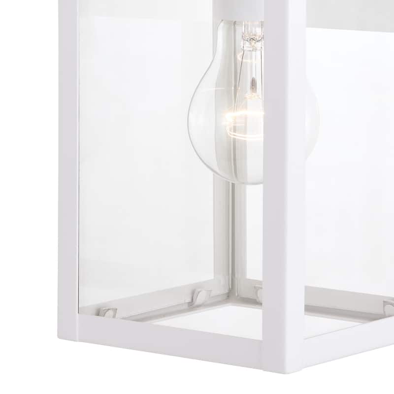 Medinah 1 Light Dusk to Dawn Outdoor Wall Lantern Clear Glass