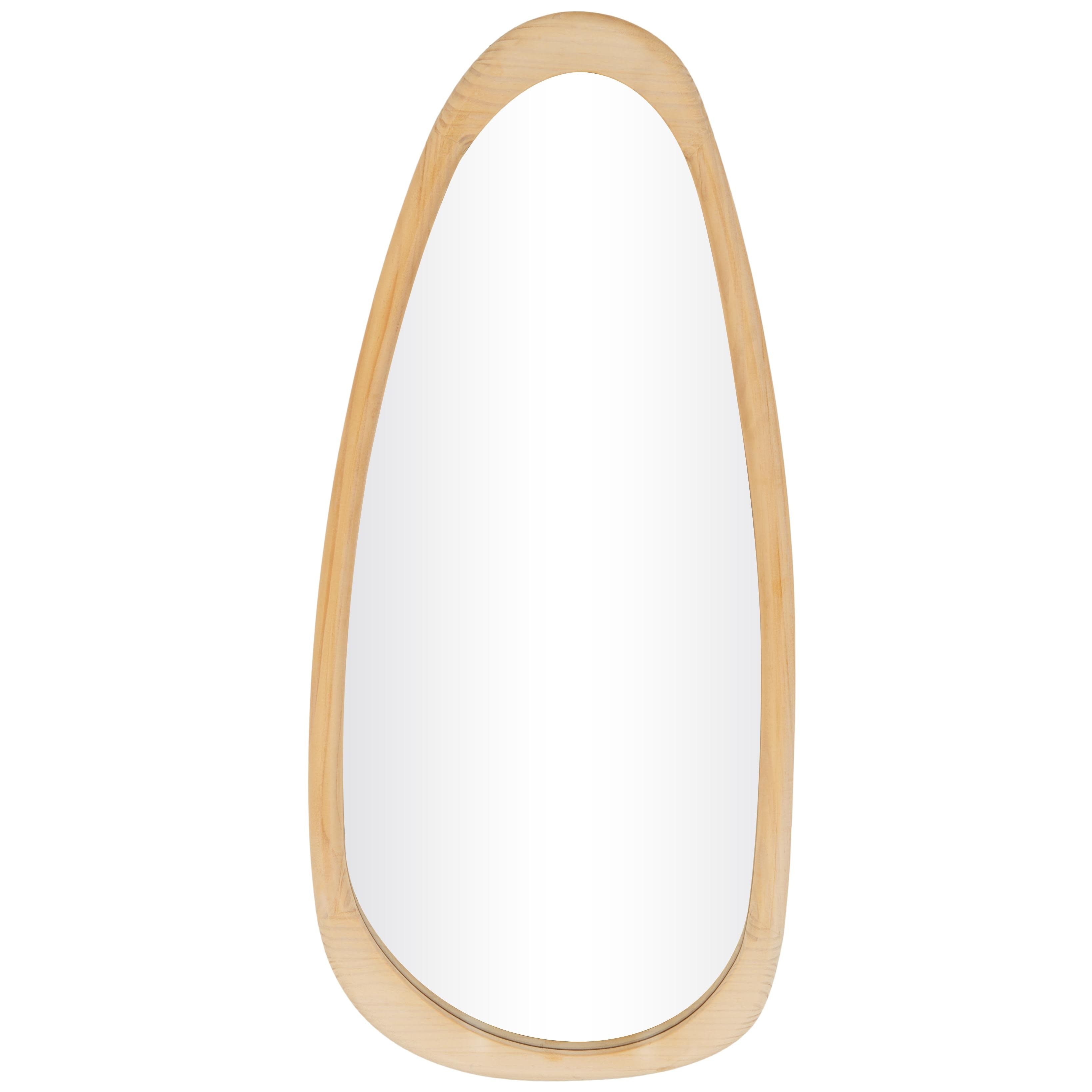 Wood Oval Room Wall Mirror - Brown - Roche River Decor