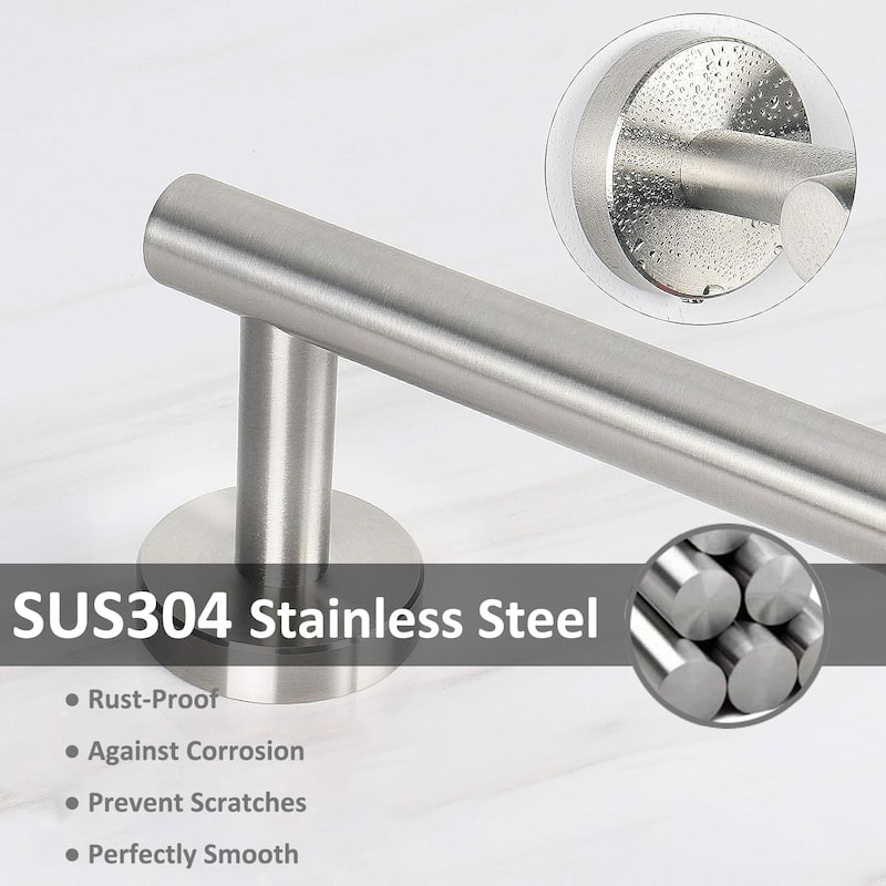 304 Stainless Steel Wall Mounted Towel Bar Towel Rack - 30in