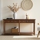 preview thumbnail 14 of 26, HUALAL HOME Dennis Farmhouse Modern 2-Drawers Wood Console Table with Solid Wood Legs