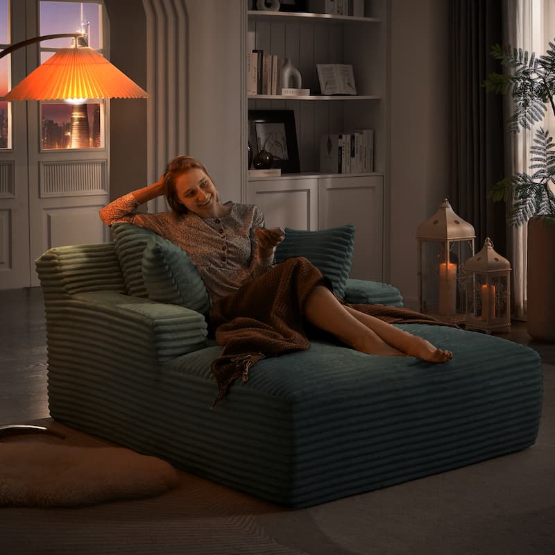 L-Shape Modular Compressed Couch, Cloud Sectional Sofa with Chaise Lounge, Upholstered Oversized Couches for Living Room