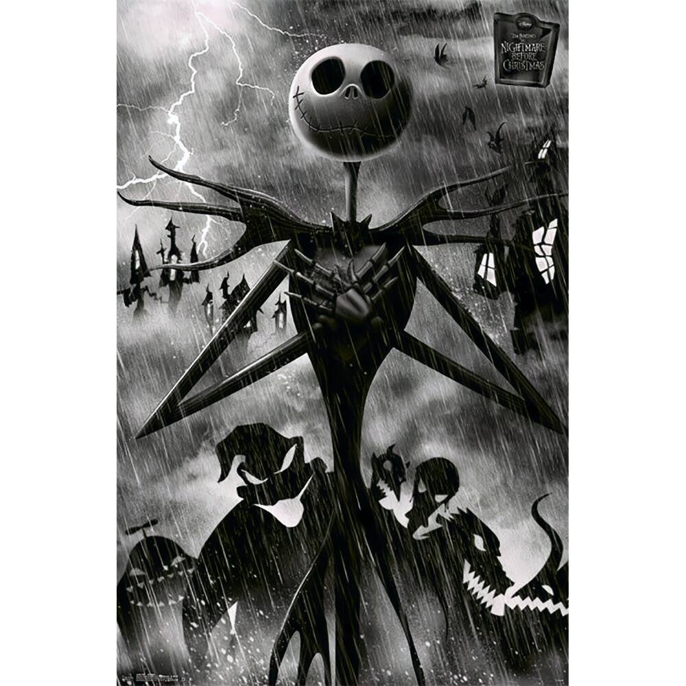 Nightmare Before Christmas - Shadows Art Poster - 24 x 36 Inch