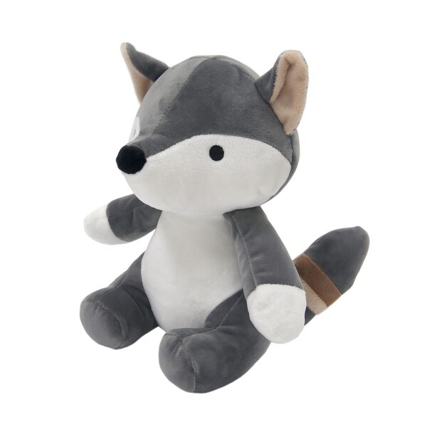 gray dog stuffed animal