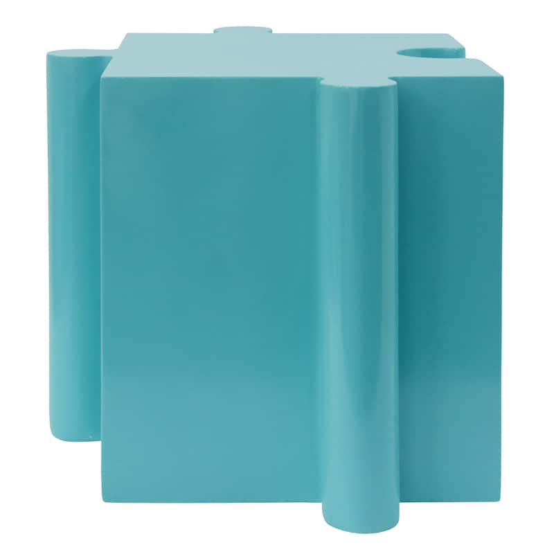 Christopher Knight Home - Sandy Puzzle Art Modern Outdoor Side Table with Modular Convex Edge Design