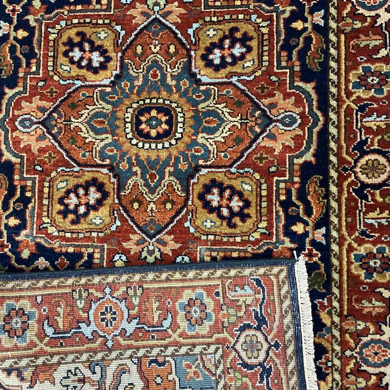 HERAT ORIENTAL Hand-knotted 3' x 9'9 Indo Serapi Wool Runner - 3' x 9'9"