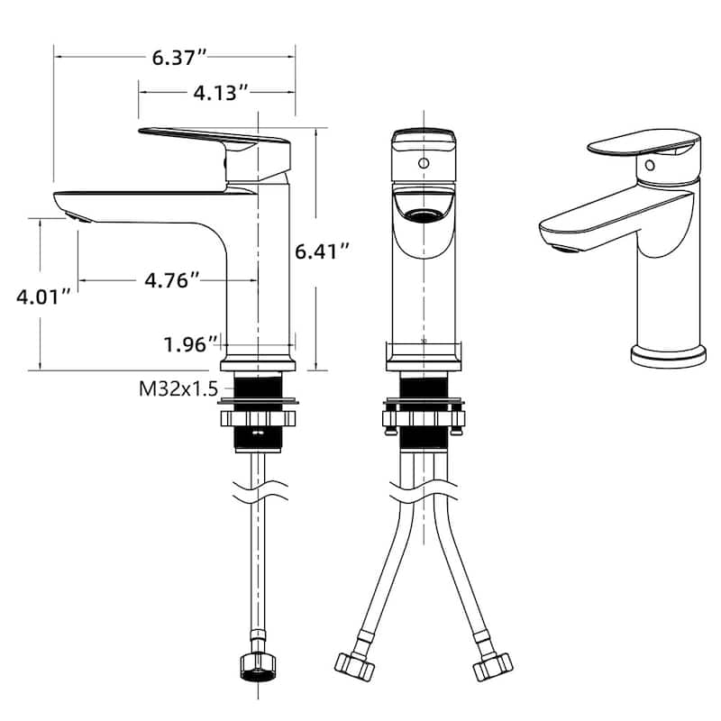 Modern Single Handle Bathroom Sink Faucet with Removable Aerator, Splash Proof, Anti Fingerprint, Anti Corrosion, Anti Rust