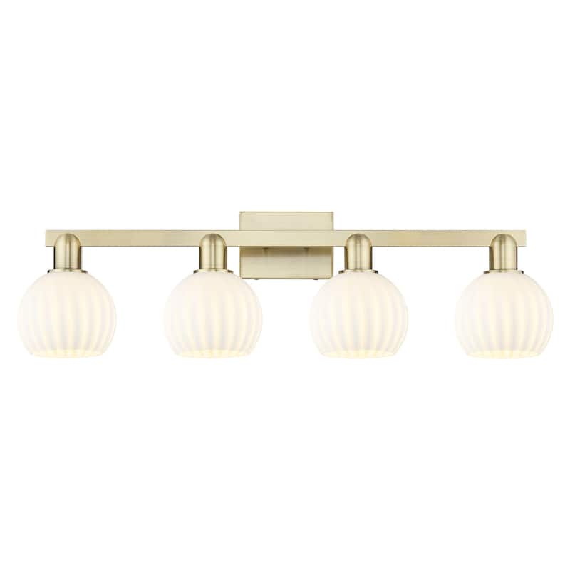 Innovations Lighting 716-4W-10-33 White Venetian Vanity White Venetian - Antique Brass / White Venetian
