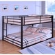 preview thumbnail 1 of 11, Drella Transitional Metal Bunk Bed with Ladder by Furniture of America Full over Full - Sand Black