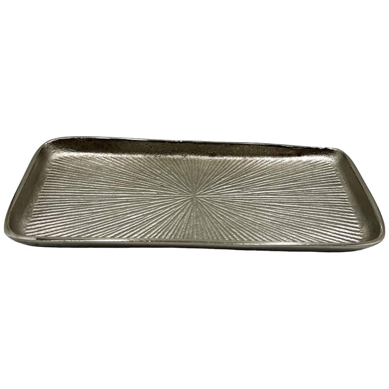 Decorative Handmade Aluminum Modern Square Tray