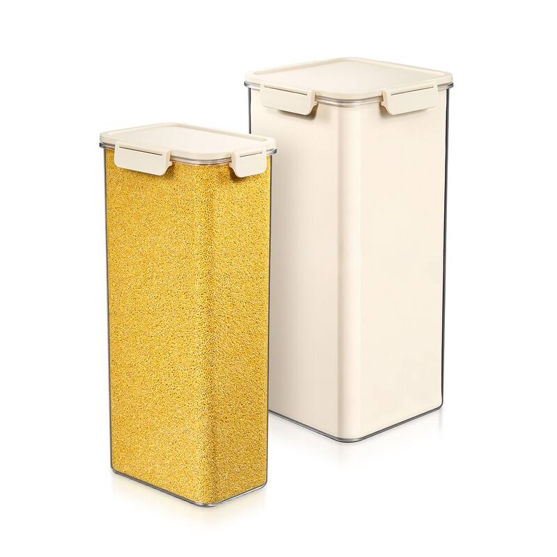 Sorbus Airtight Food Storage Container Set, Stackable Clear Pantry Canisters with Lids