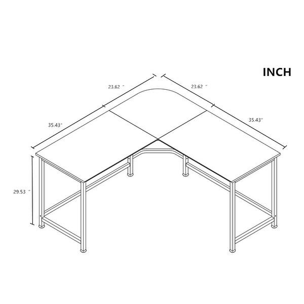 L Shaped Wood Gaming Desk Corner Computer Desk Home Office Computer Table Bed Bath & Beyond