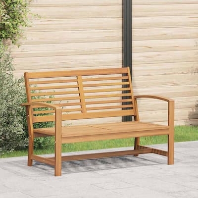 vidaXL Garden Bench Natural 110 x 64 x 76.5 cm Solid teak wood - 43.3 x 25.2 x 30.1