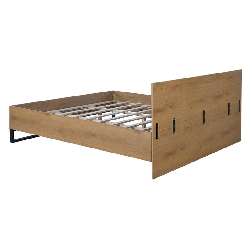 Wood Bed Frame Platform Bed for Bedroom