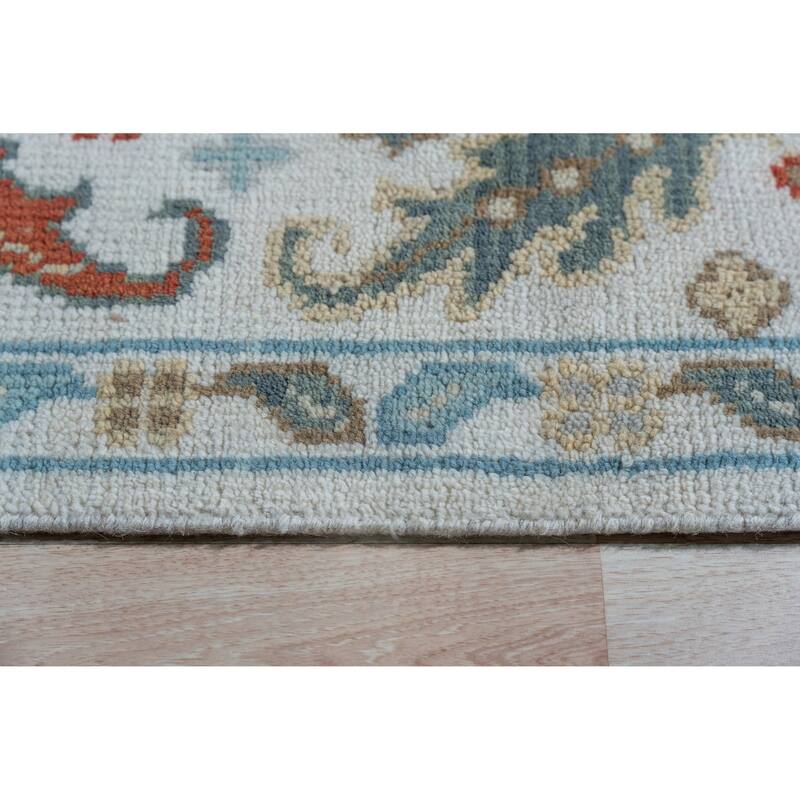 Home Decor Beige Hand-Knotted Wool Geometric Area RugStylish and Sophisticated Rug for Living Room, Bedroom, Office, or Home Dec