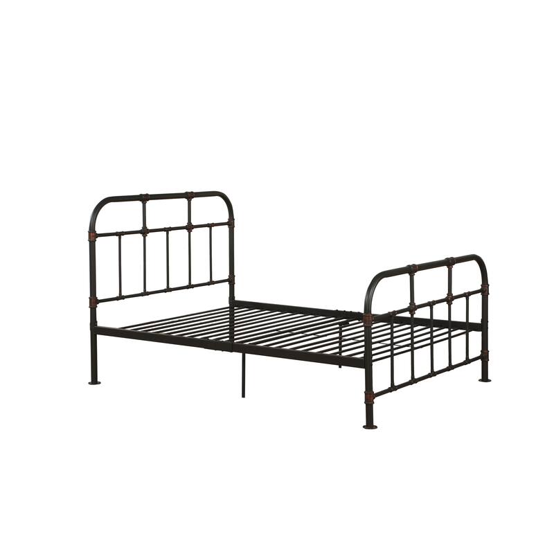 Full Size Metal Platform Bed with 20-Slat Support