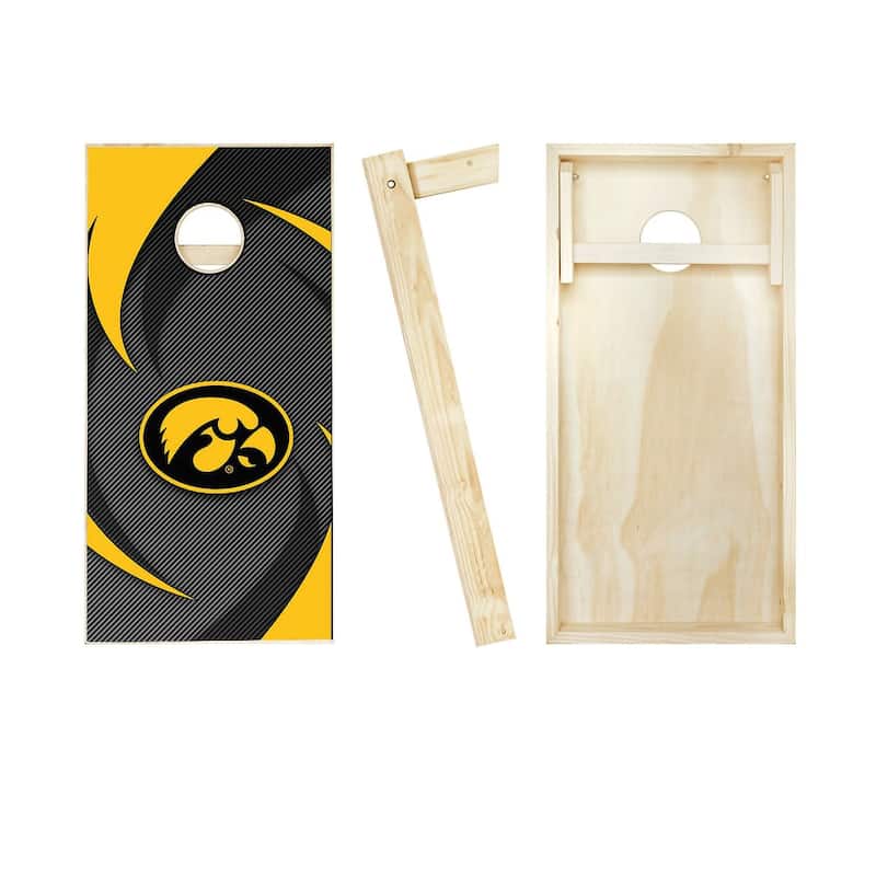 Iowa Hawkeyes Swoosh Outdoor Cornhole Board Set