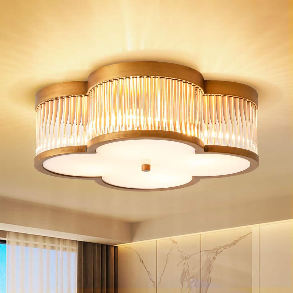 15.7" 4 - Light Modern Flush Mount Ceiling Light for Bedroom - 4 Light