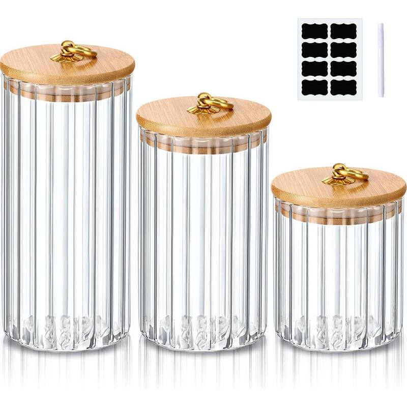 Storage Jars Decorative Coffee Bar Container Kitchen Glass Canister - Clear