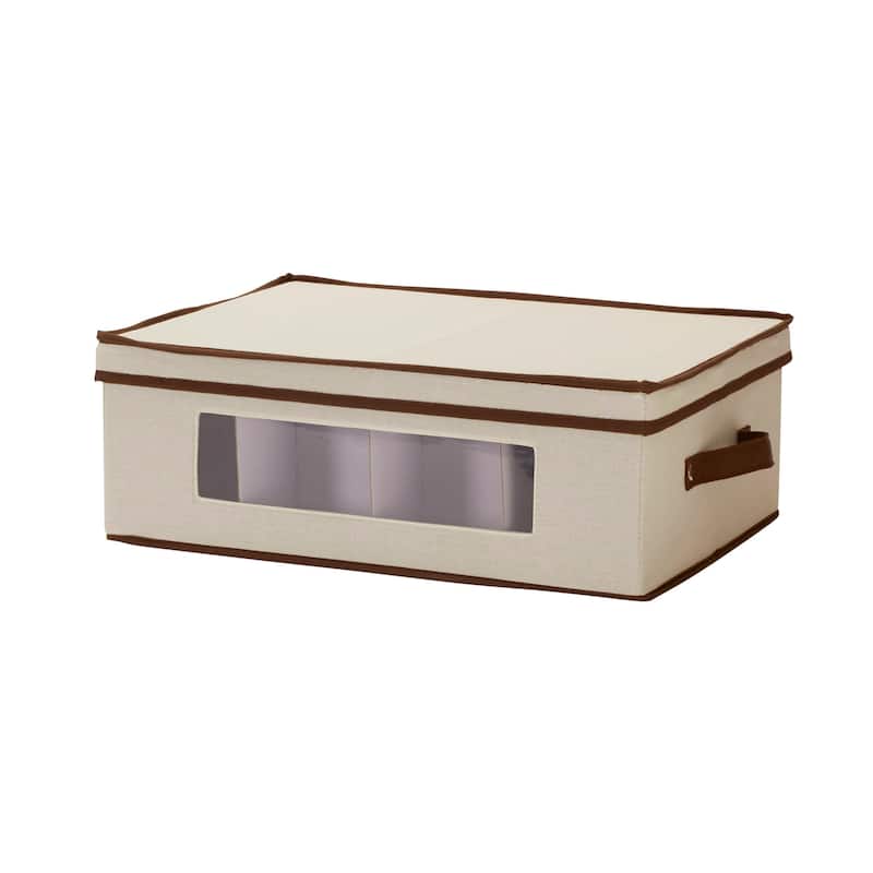 Household Essentials Mug and Tumbler Vision China Storage Box Chest - Brown