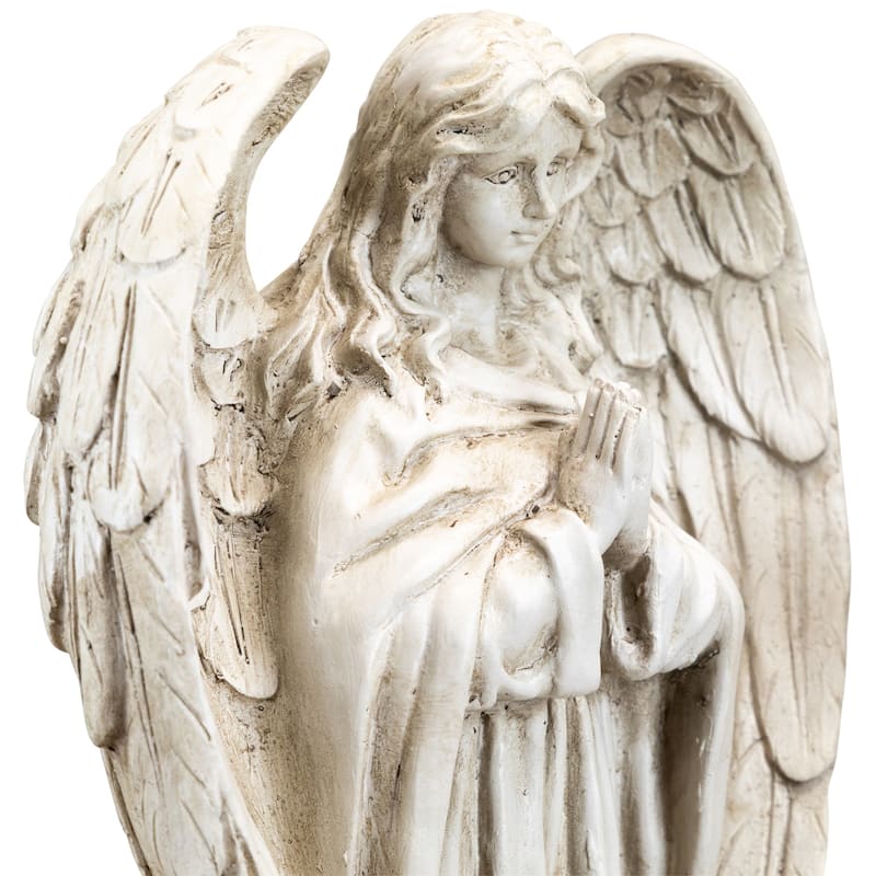 Praying Angel Outdoor Garden Statue - 17"