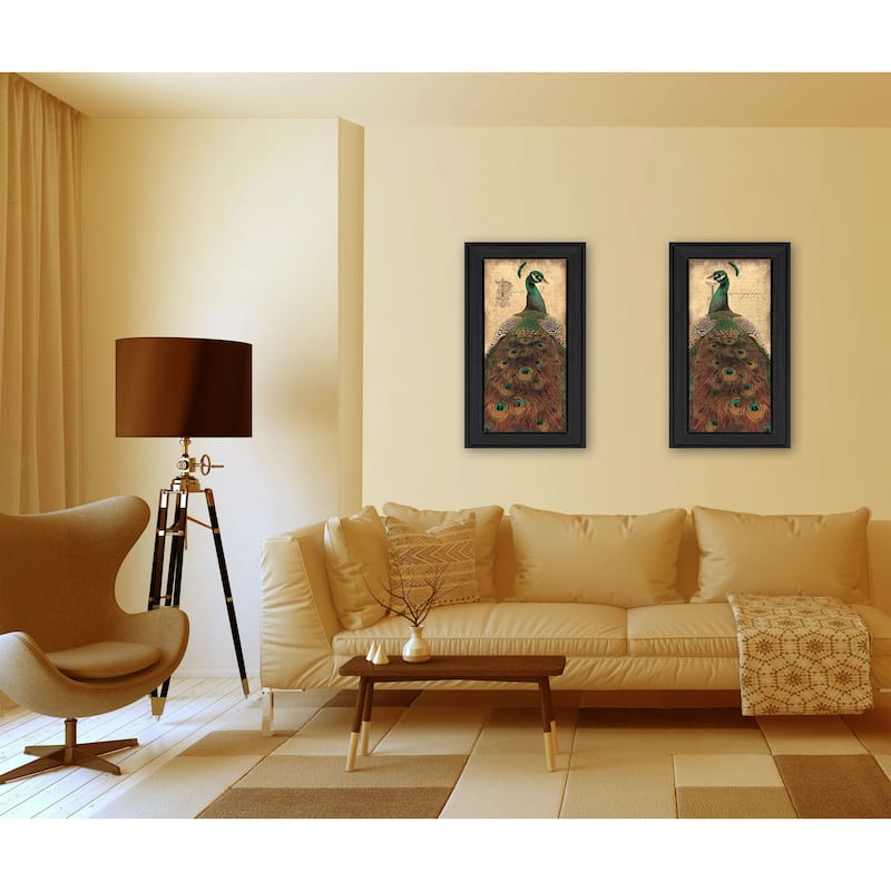 TrendyDecor4U Contemporary "Peacock Collection" 2-Piece Vignette by John Jones