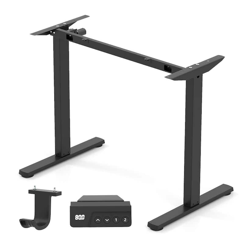 Costway Electric Standing Desk Frame with LED Display Memory Positions - Black