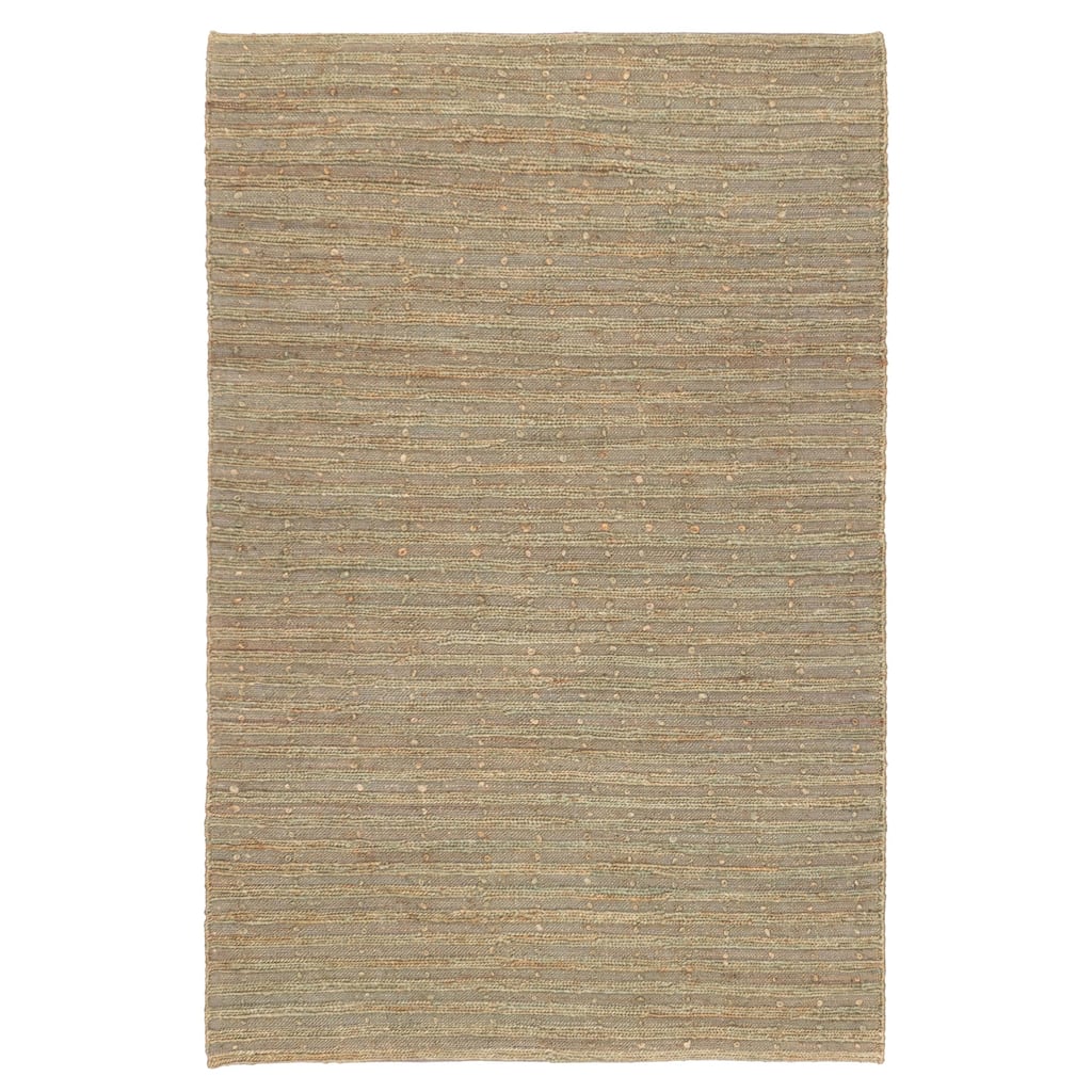 ECARPETGALLERY Braided Weave Palas Denizli Green Jute Rug - 5'2 x 7'11