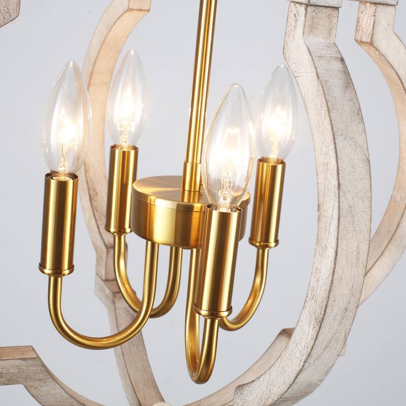 4-Light Rustic Candlestick Hanging Linear Chandelier Lighting Island Chandelier for Dining Room Kitchen Island